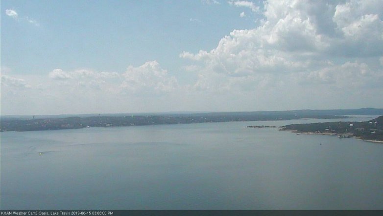 Lake Travis webcam, August 15, 2019 2:05 PM CT