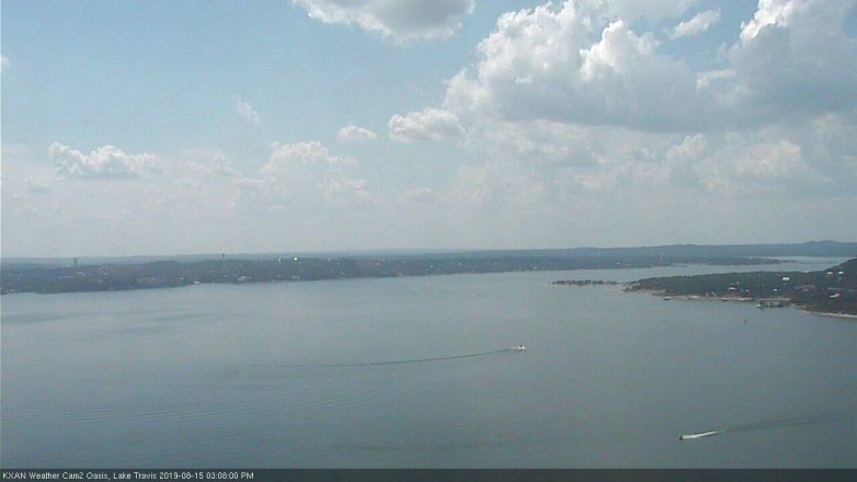 Lake Travis webcam, August 15, 2019 2:10 PM CT