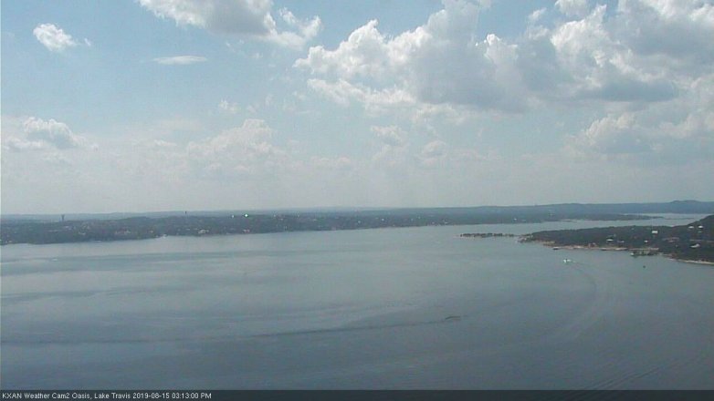 Lake Travis webcam, August 15, 2019 2:15 PM CT