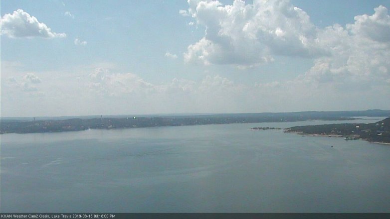 Lake Travis webcam, August 15, 2019 2:20 PM CT