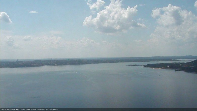 Lake Travis webcam, August 15, 2019 2:25 PM CT