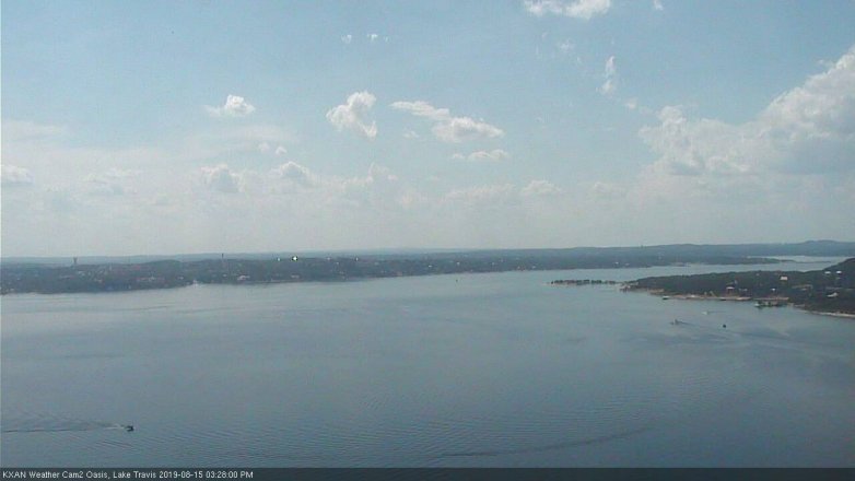 Lake Travis webcam, August 15, 2019 2:30 PM CT