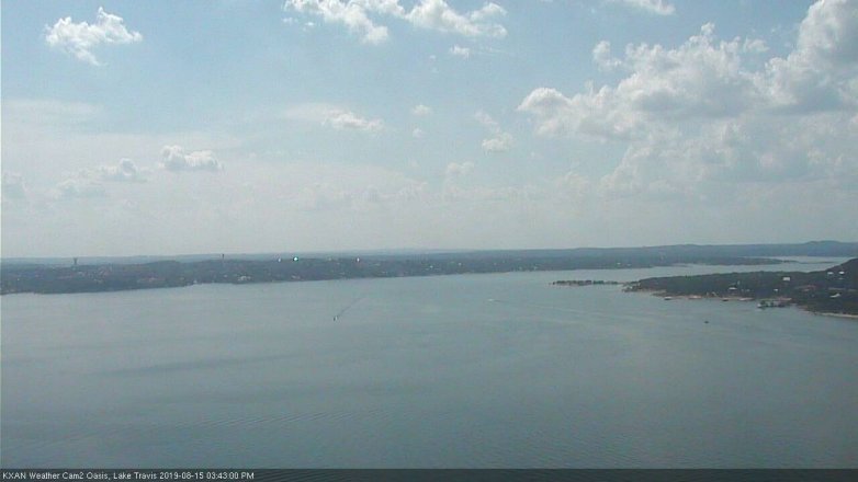 Lake Travis webcam, August 15, 2019 2:45 PM CT