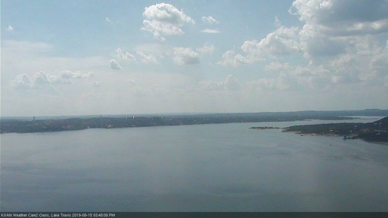 Lake Travis webcam, August 15, 2019 2:50 PM CT