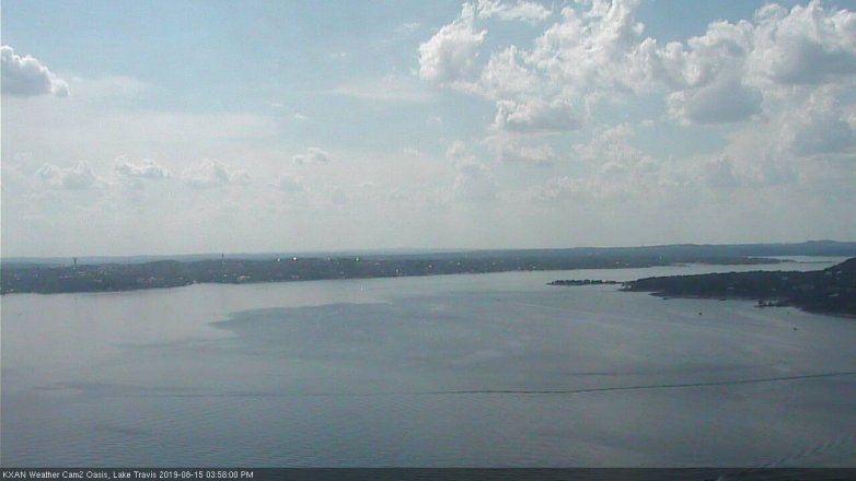 Lake Travis webcam, August 15, 2019 3:00 PM CT