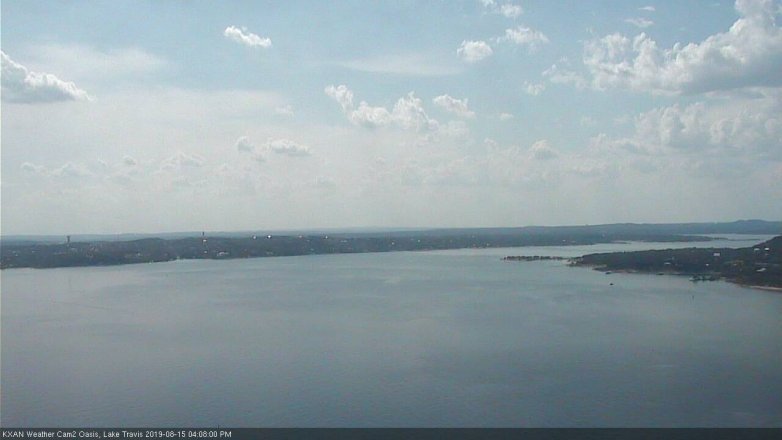 Lake Travis webcam, August 15, 2019 3:10 PM CT