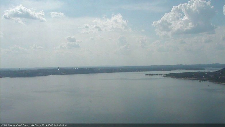 Lake Travis webcam, August 15, 2019 3:25 PM CT