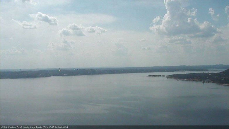 Lake Travis webcam, August 15, 2019 3:30 PM CT