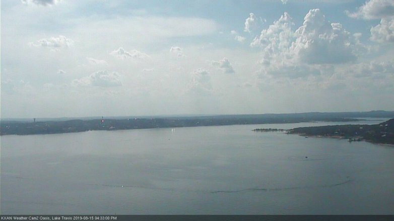 Lake Travis webcam, August 15, 2019 3:35 PM CT