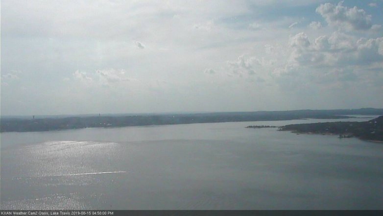 Lake Travis webcam, August 15, 2019 4:00 PM CT