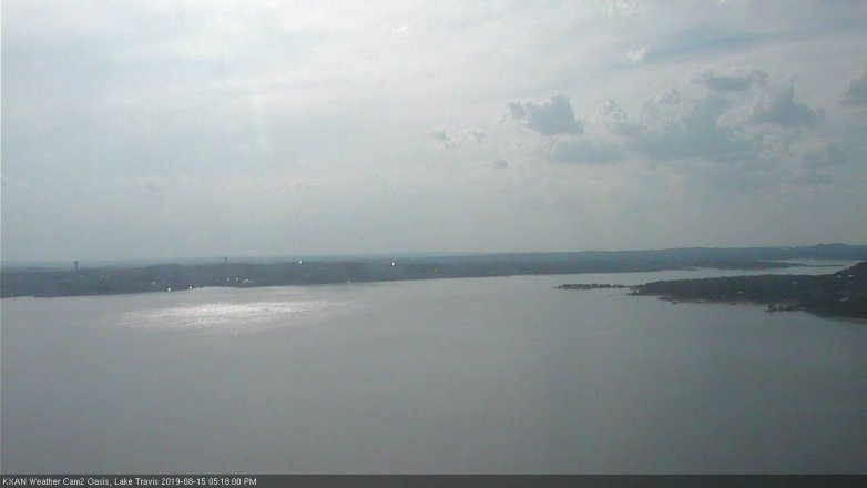 Lake Travis webcam, August 15, 2019 4:20 PM CT