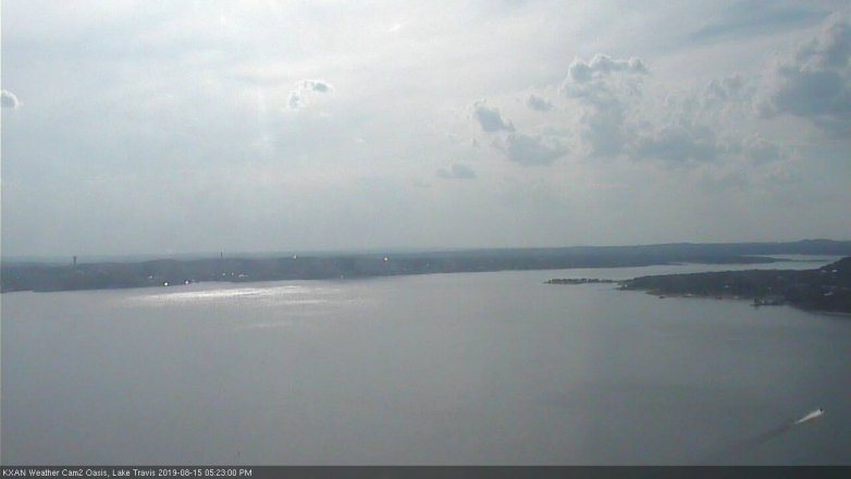 Lake Travis webcam, August 15, 2019 4:25 PM CT