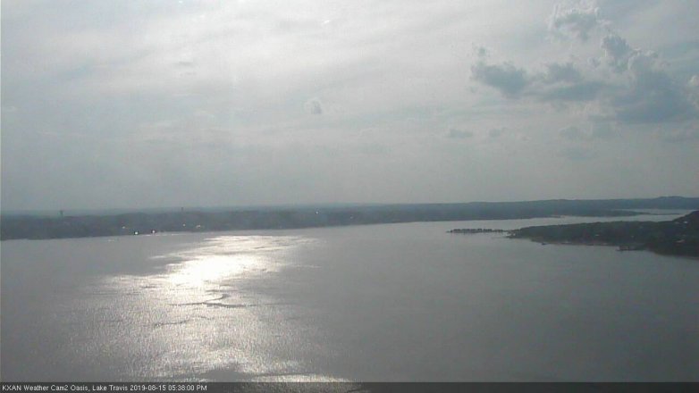Lake Travis webcam, August 15, 2019 4:40 PM CT