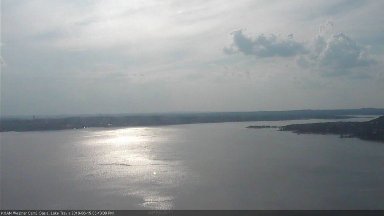 Lake Travis webcam, August 15, 2019 4:45 PM CT