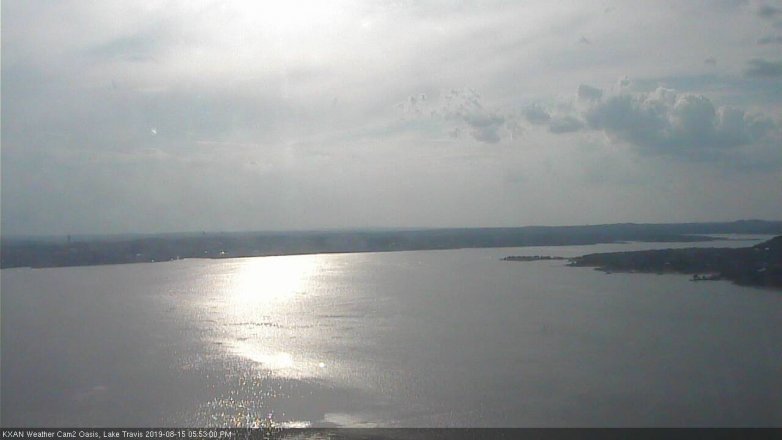 Lake Travis webcam, August 15, 2019 4:55 PM CT