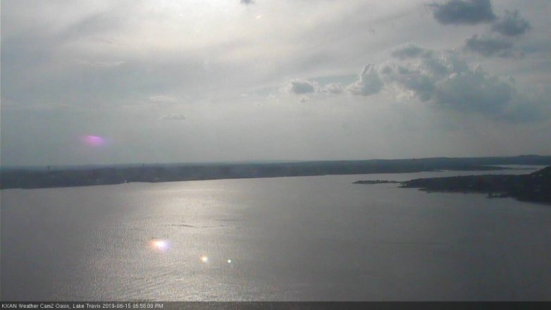 Lake Travis webcam, August 15, 2019 5:00 PM CT