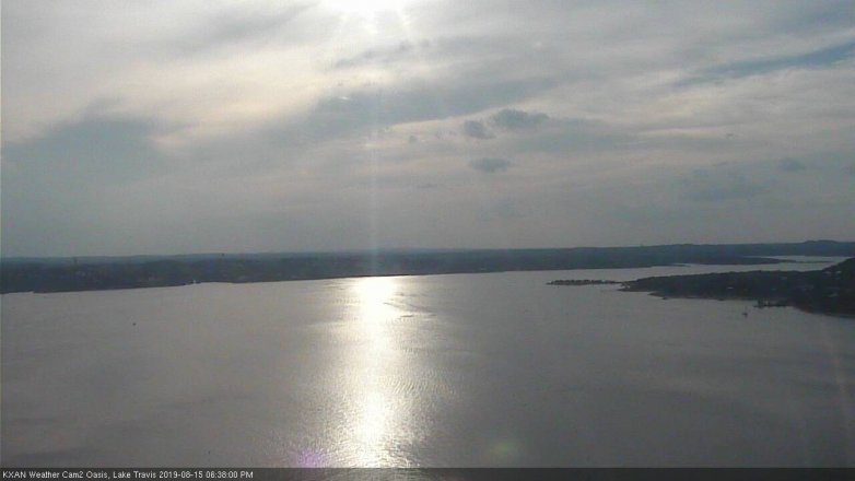 Lake Travis webcam, August 15, 2019 5:40 PM CT