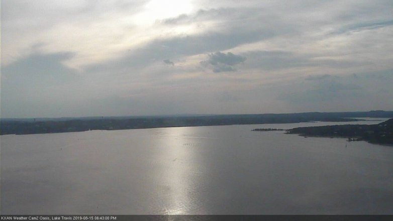 Lake Travis webcam, August 15, 2019 5:45 PM CT