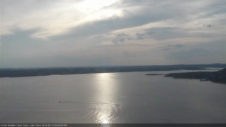 Lake Travis webcam, August 15, 2019 5:50 PM CT