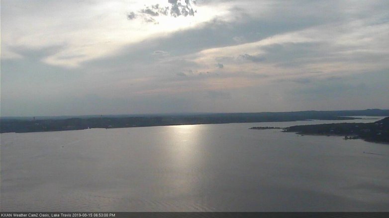 Lake Travis webcam, August 15, 2019 5:55 PM CT