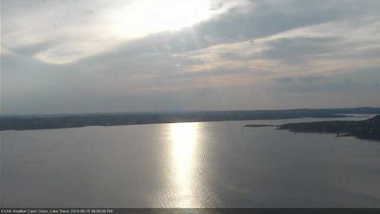 Lake Travis webcam, August 15, 2019 6:00 PM CT