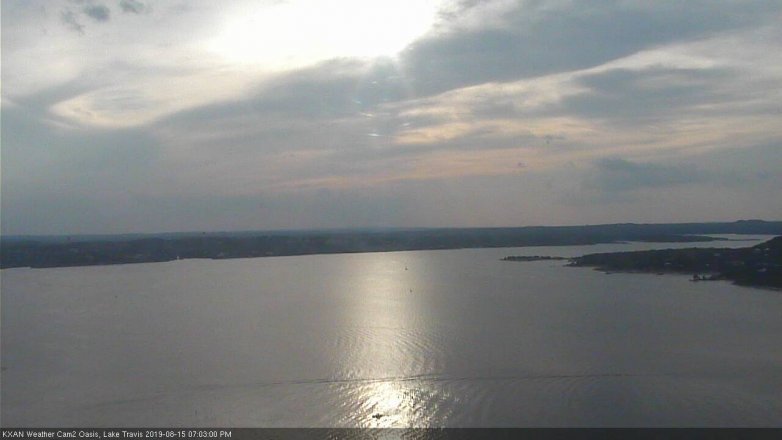 Lake Travis webcam, August 15, 2019 6:05 PM CT