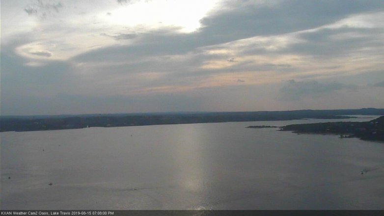 Lake Travis webcam, August 15, 2019 6:10 PM CT