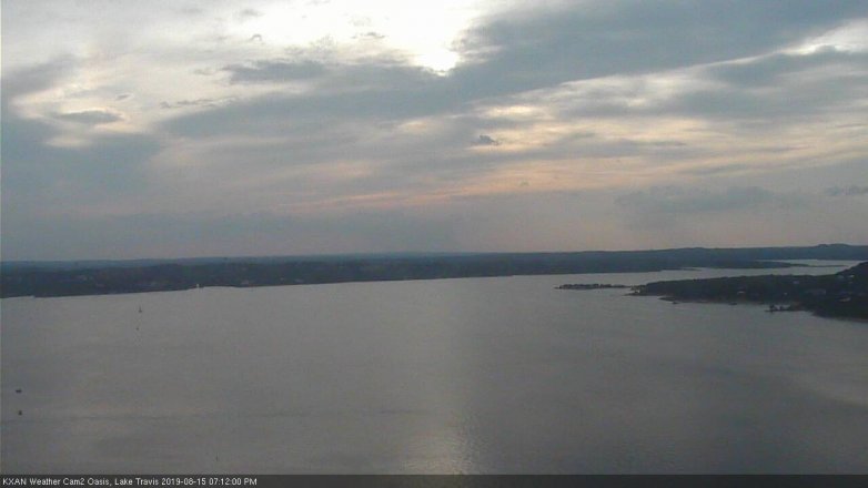 Lake Travis webcam, August 15, 2019 6:15 PM CT