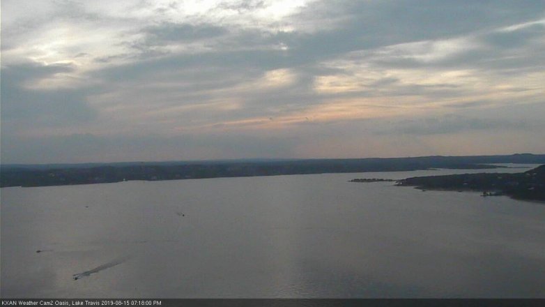 Lake Travis webcam, August 15, 2019 6:20 PM CT