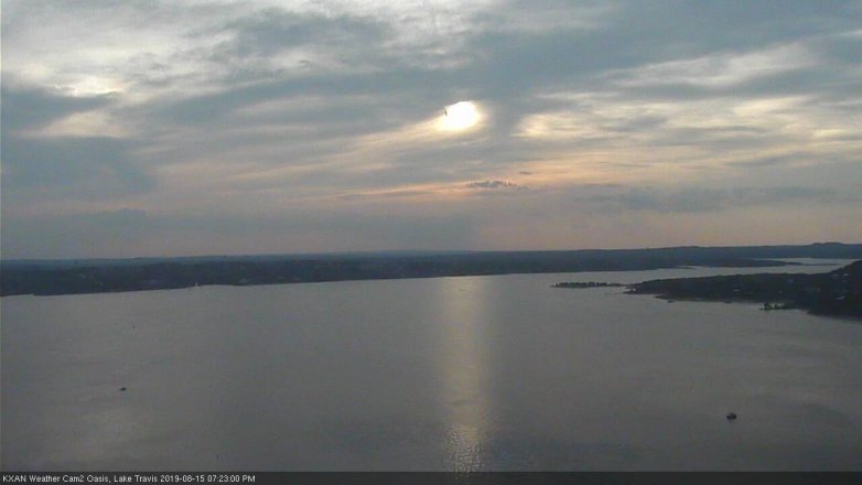 Lake Travis webcam, August 15, 2019 6:25 PM CT