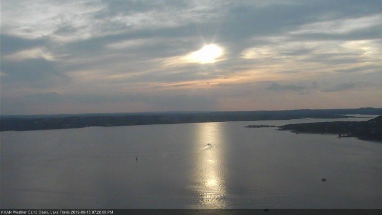 Lake Travis webcam, August 15, 2019 6:30 PM CT