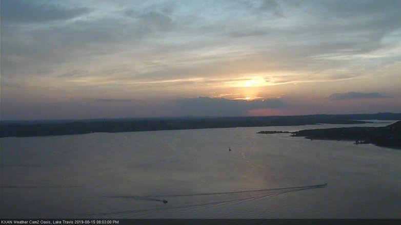 Lake Travis webcam, August 15, 2019 7:05 PM CT
