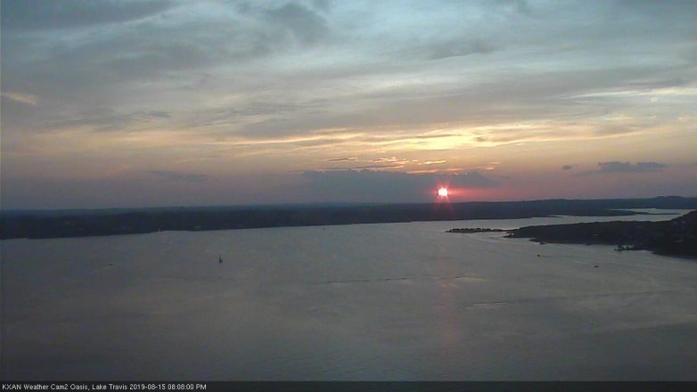 Lake Travis webcam, August 15, 2019 7:10 PM CT
