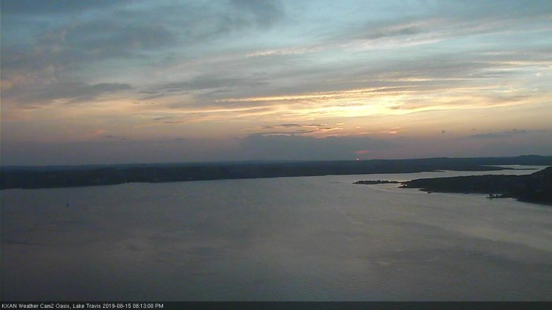 Lake Travis webcam, August 15, 2019 7:15 PM CT