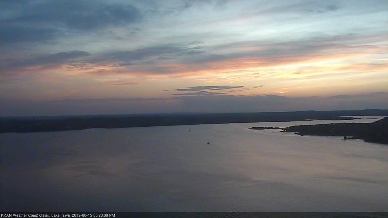 Lake Travis webcam, August 15, 2019 7:25 PM CT