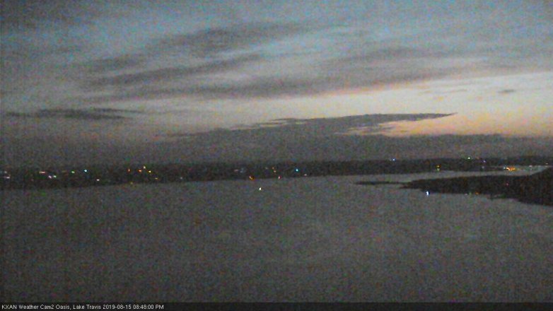 Lake Travis webcam, August 15, 2019 7:50 PM CT