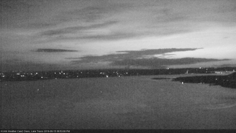 Lake Travis webcam, August 15, 2019 7:55 PM CT