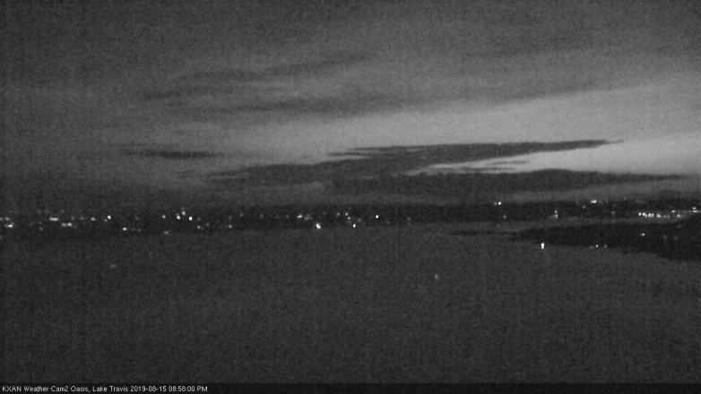 Lake Travis webcam, August 15, 2019 8:00 PM CT