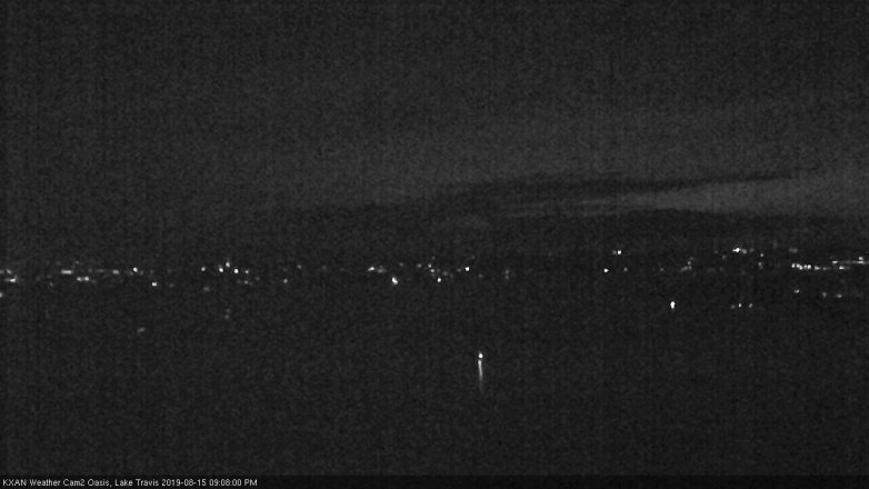 Lake Travis webcam, August 15, 2019 8:10 PM CT