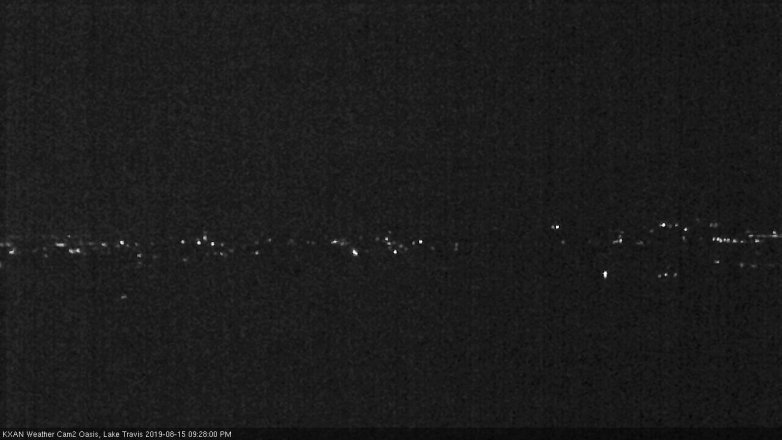 Lake Travis webcam, August 15, 2019 8:30 PM CT