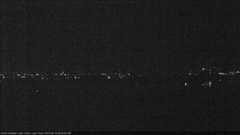Lake Travis webcam, August 15, 2019 8:45 PM CT