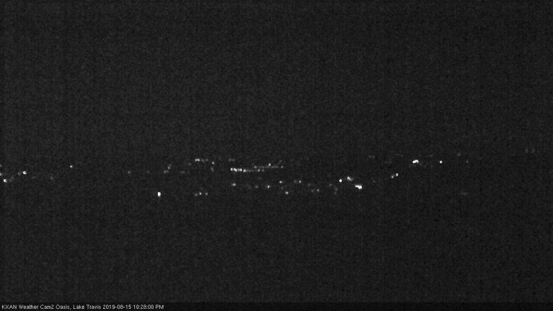 Lake Travis webcam, August 15, 2019 9:30 PM CT