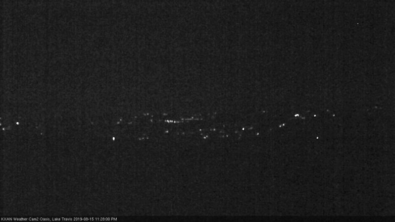 Lake Travis webcam, August 15, 2019 10:30 PM CT