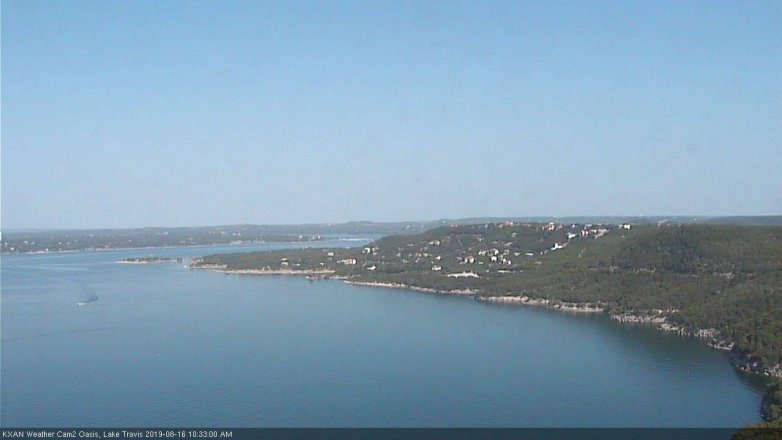 Lake Travis webcam, August 16, 2019 9:35 AM CT