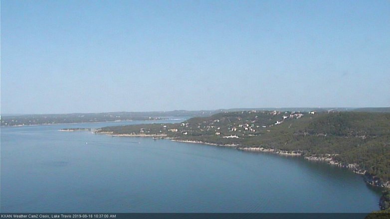 Lake Travis webcam, August 16, 2019 9:40 AM CT
