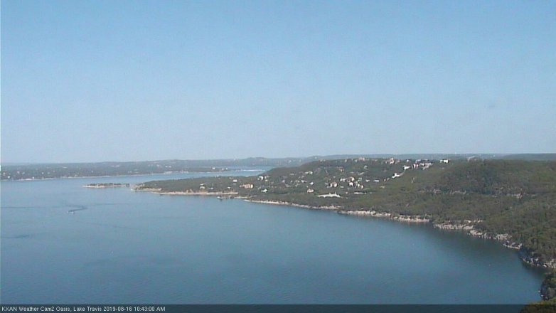 Lake Travis webcam, August 16, 2019 9:45 AM CT