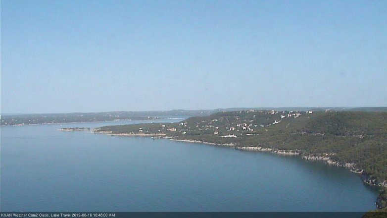 Lake Travis webcam, August 16, 2019 9:50 AM CT