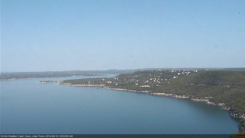 Lake Travis webcam, August 16, 2019 9:55 AM CT