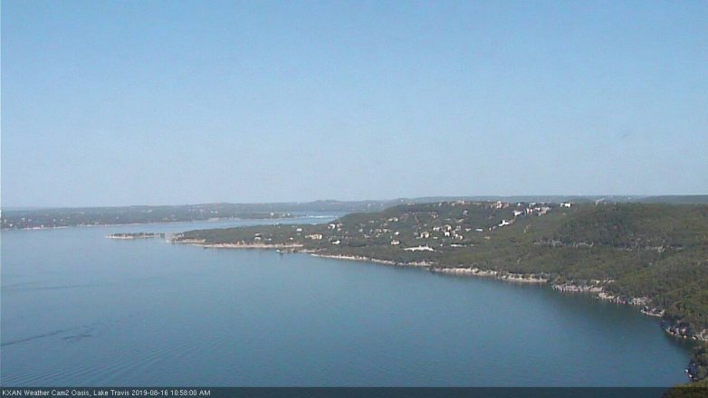 Lake Travis webcam, August 16, 2019 10:00 AM CT