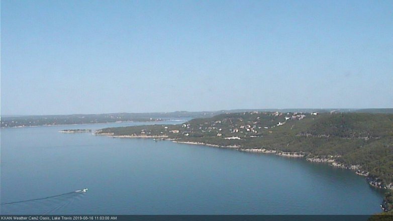 Lake Travis webcam, August 16, 2019 10:05 AM CT